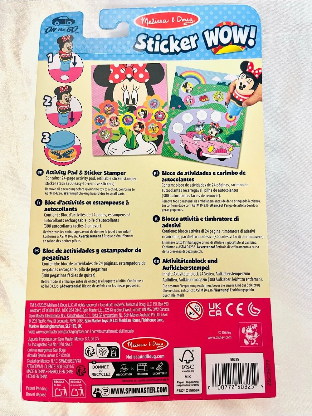 Melissa & Doug Minnie Mouse Activity Pad Stickers and Refillable  Stamper